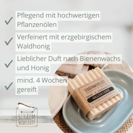 Erklärbild zur Seife Waldbiene